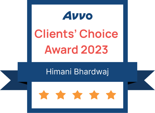 Avvo Clients’ Choice Award 2023 - Himani Bhardwaj