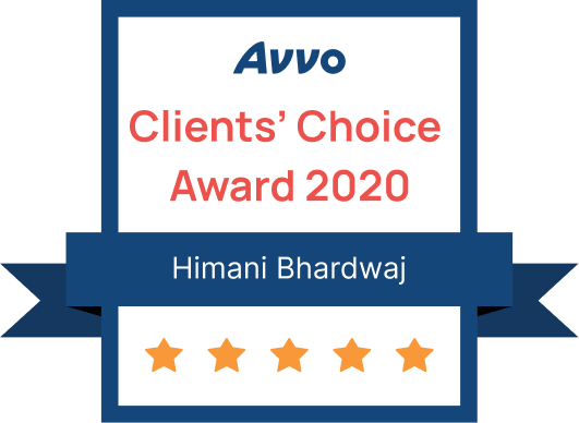 Avvo Clients’ Choice Award 2020 - Himani Bhardwaj
